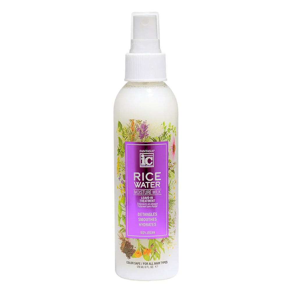 Fantasia IC Rice Water Moisture Milk Leave In Treatment Hydrates Detangles Hair 6Oz (178ml)